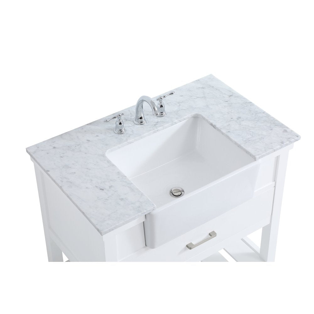 36 inch Single bathroom vanity in white