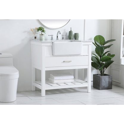 36 inch Single bathroom vanity in white