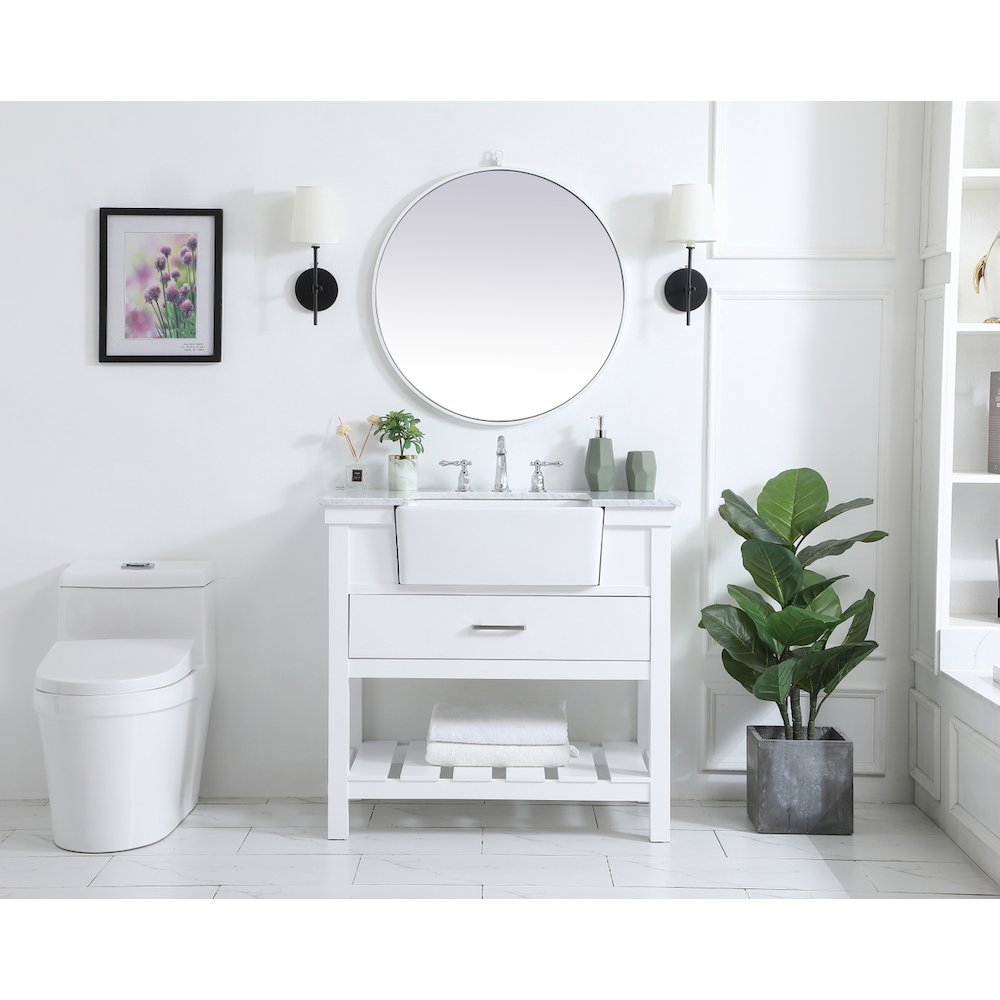 36 inch Single bathroom vanity in white