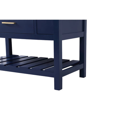 42 inch Single bathroom vanity in blue