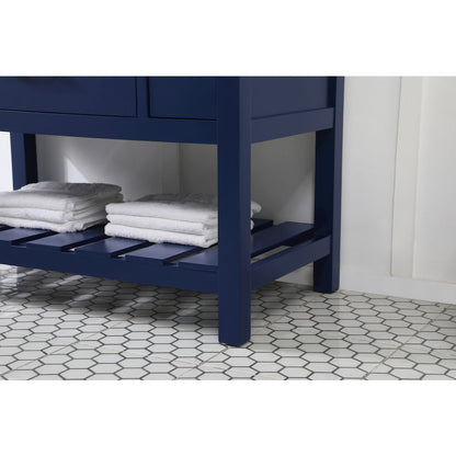 42 inch Single bathroom vanity in blue