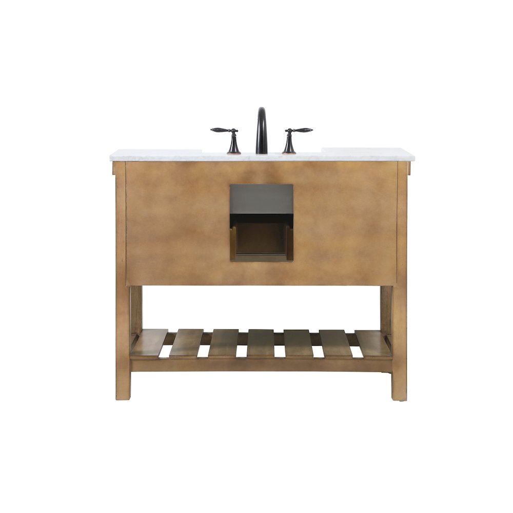 42 inch Single bathroom vanity in driftwood
