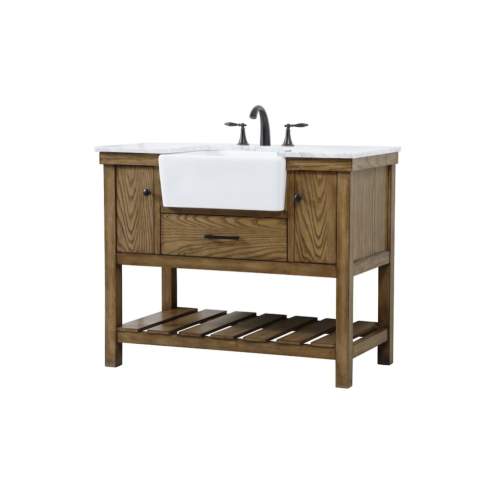 42 inch Single bathroom vanity in driftwood