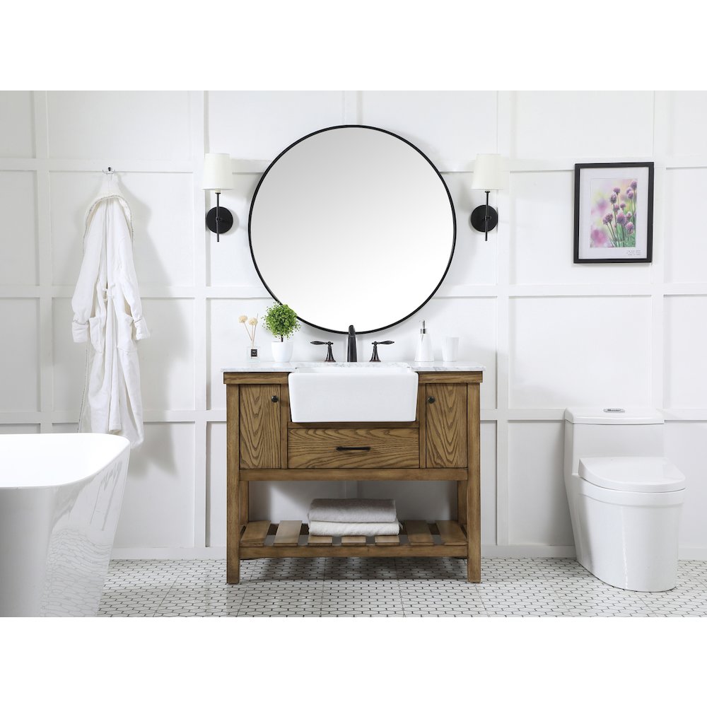 42 inch Single bathroom vanity in driftwood