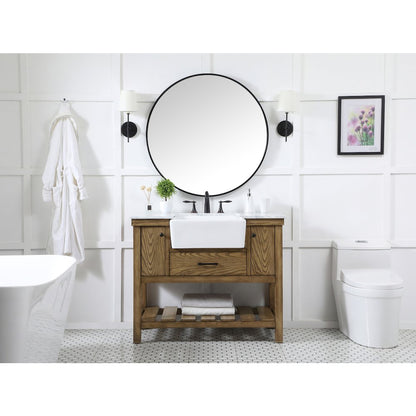 42 inch Single bathroom vanity in driftwood