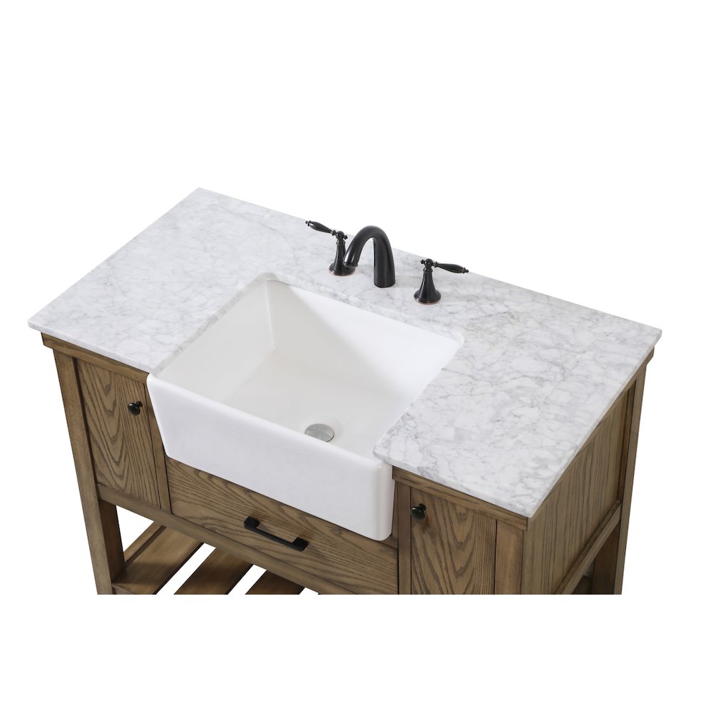 42 inch Single bathroom vanity in driftwood