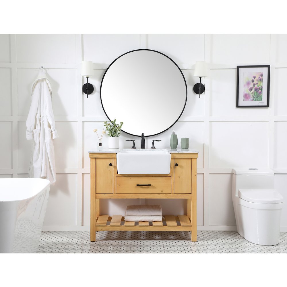 42 inch Single bathroom vanity in natural wood