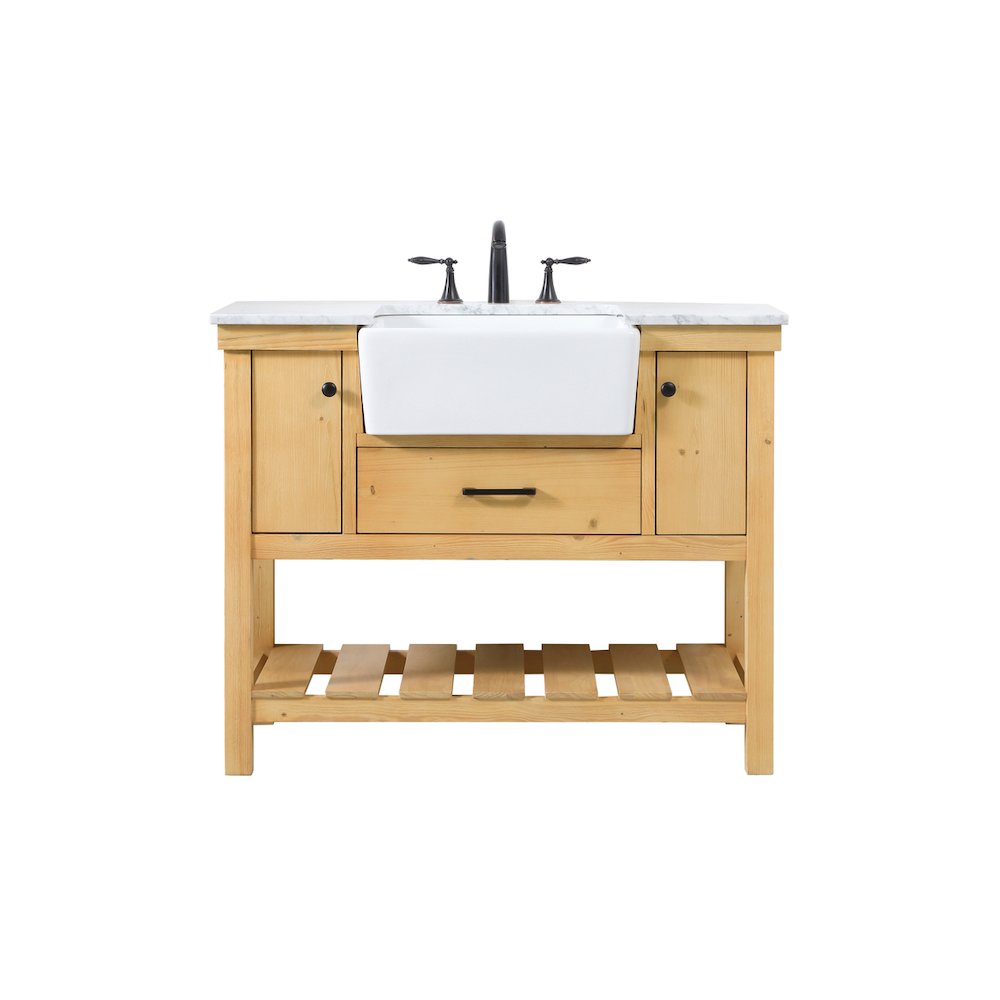 42 inch Single bathroom vanity in natural wood