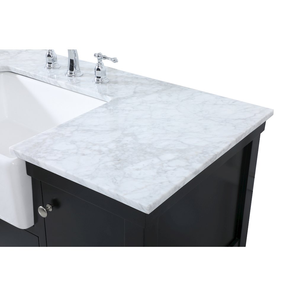 48 inch Single bathroom vanity in black