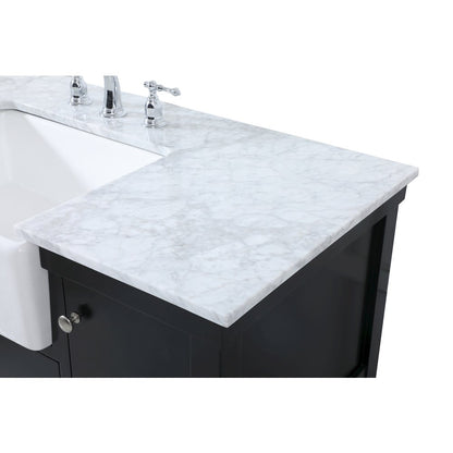 48 inch Single bathroom vanity in black
