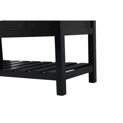 48 inch Single bathroom vanity in black