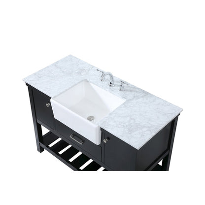 48 inch Single bathroom vanity in black