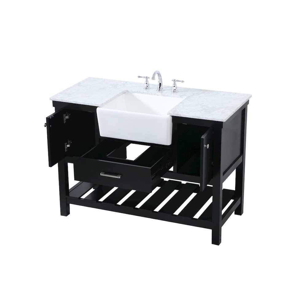 48 inch Single bathroom vanity in black