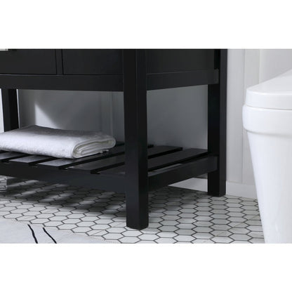 48 inch Single bathroom vanity in black