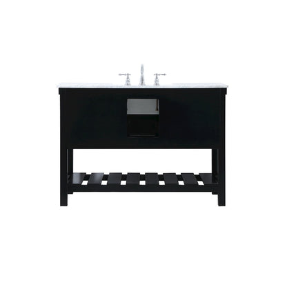48 inch Single bathroom vanity in black