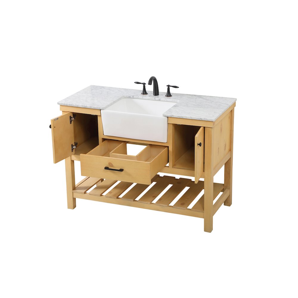 48 inch Single bathroom vanity in natural wood