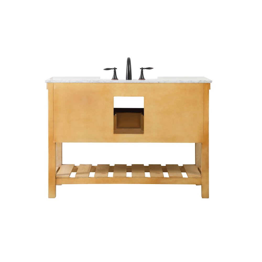 48 inch Single bathroom vanity in natural wood