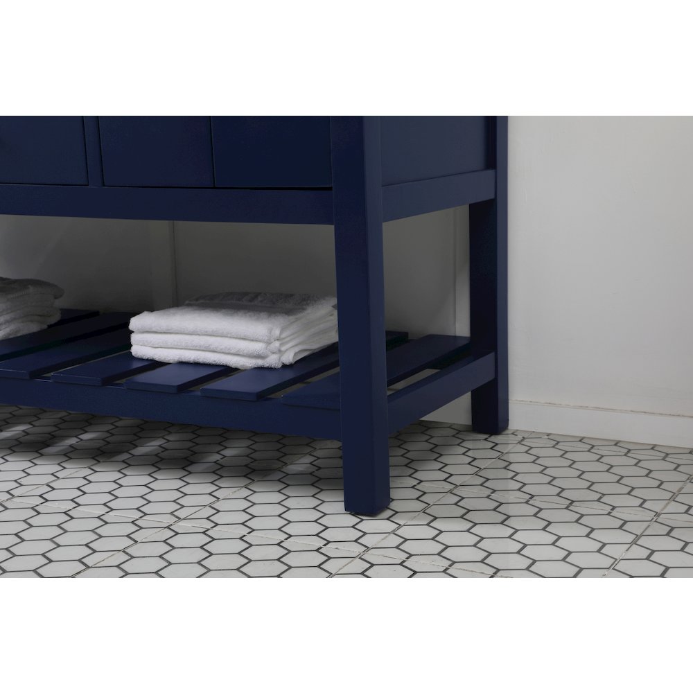 60 inch Single bathroom vanity in blue