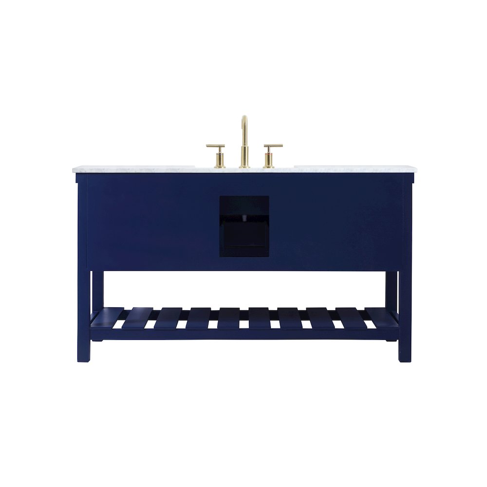 60 inch Single bathroom vanity in blue