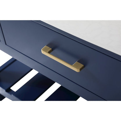 60 inch Single bathroom vanity in blue