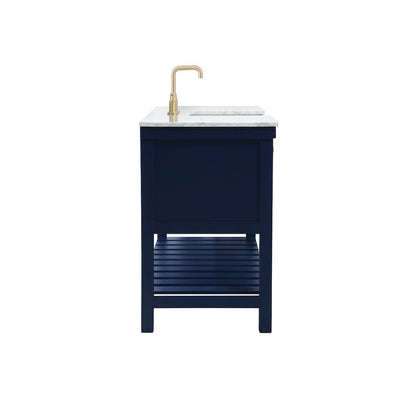 60 inch Single bathroom vanity in blue