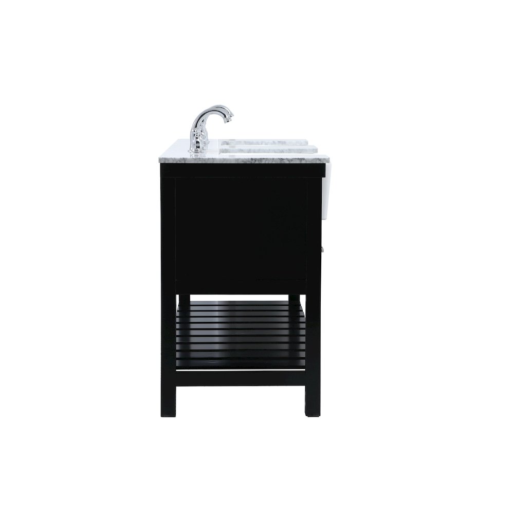 60 inch double bathroom vanity in black