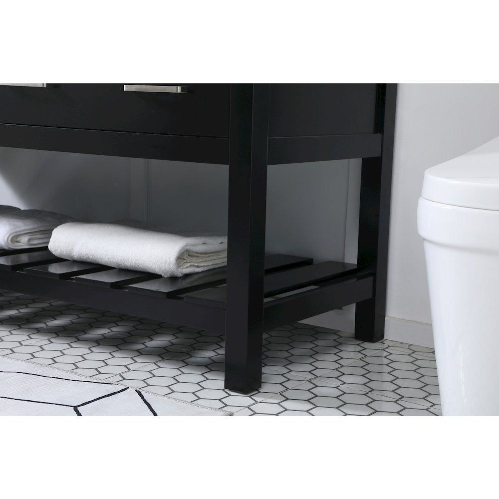60 inch double bathroom vanity in black