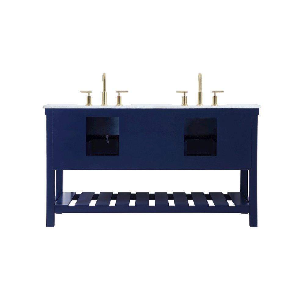 60 inch double bathroom vanity in blue