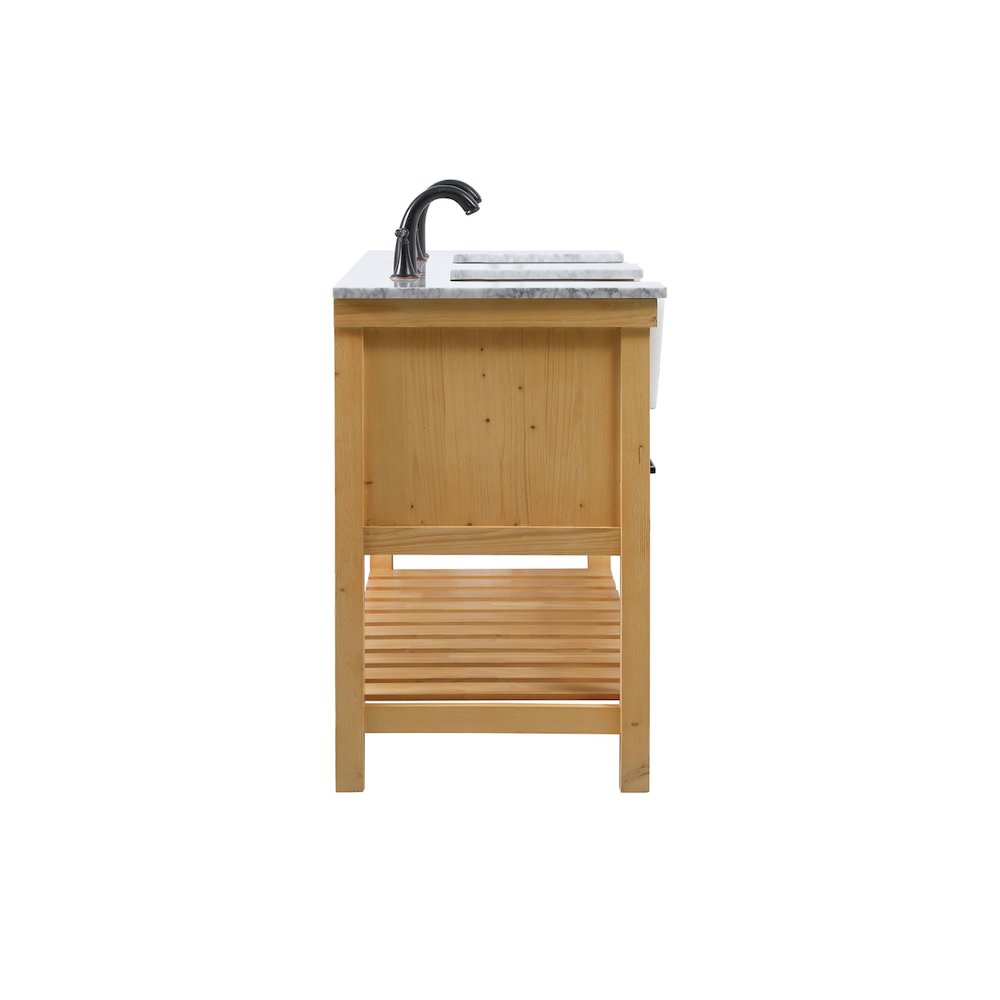 60 inch double bathroom vanity in natural wood