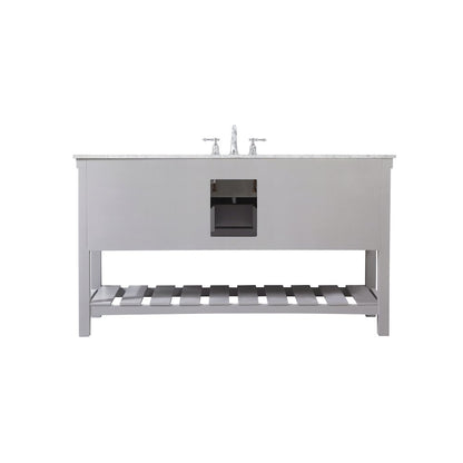 60 inch Single bathroom vanity in grey
