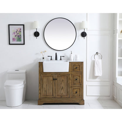 36 inch Single bathroom vanity in driftwood
