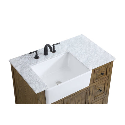 36 inch Single bathroom vanity in driftwood