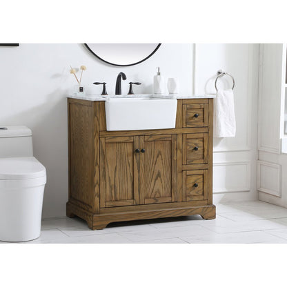 36 inch Single bathroom vanity in driftwood