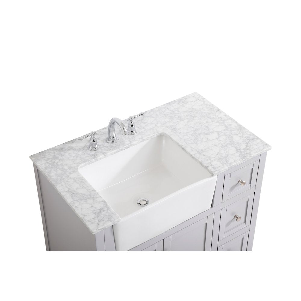 36 inch Single bathroom vanity in grey