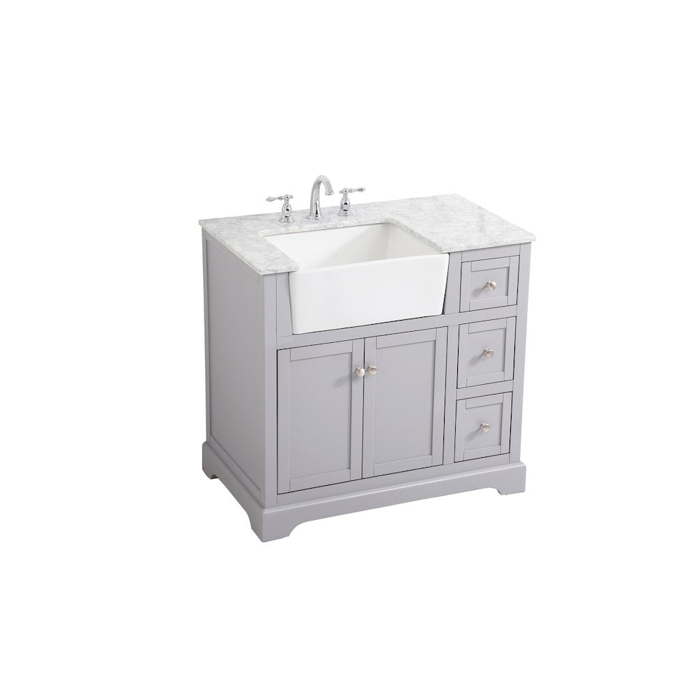 36 inch Single bathroom vanity in grey