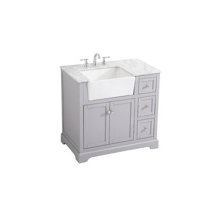 36 inch Single bathroom vanity in grey