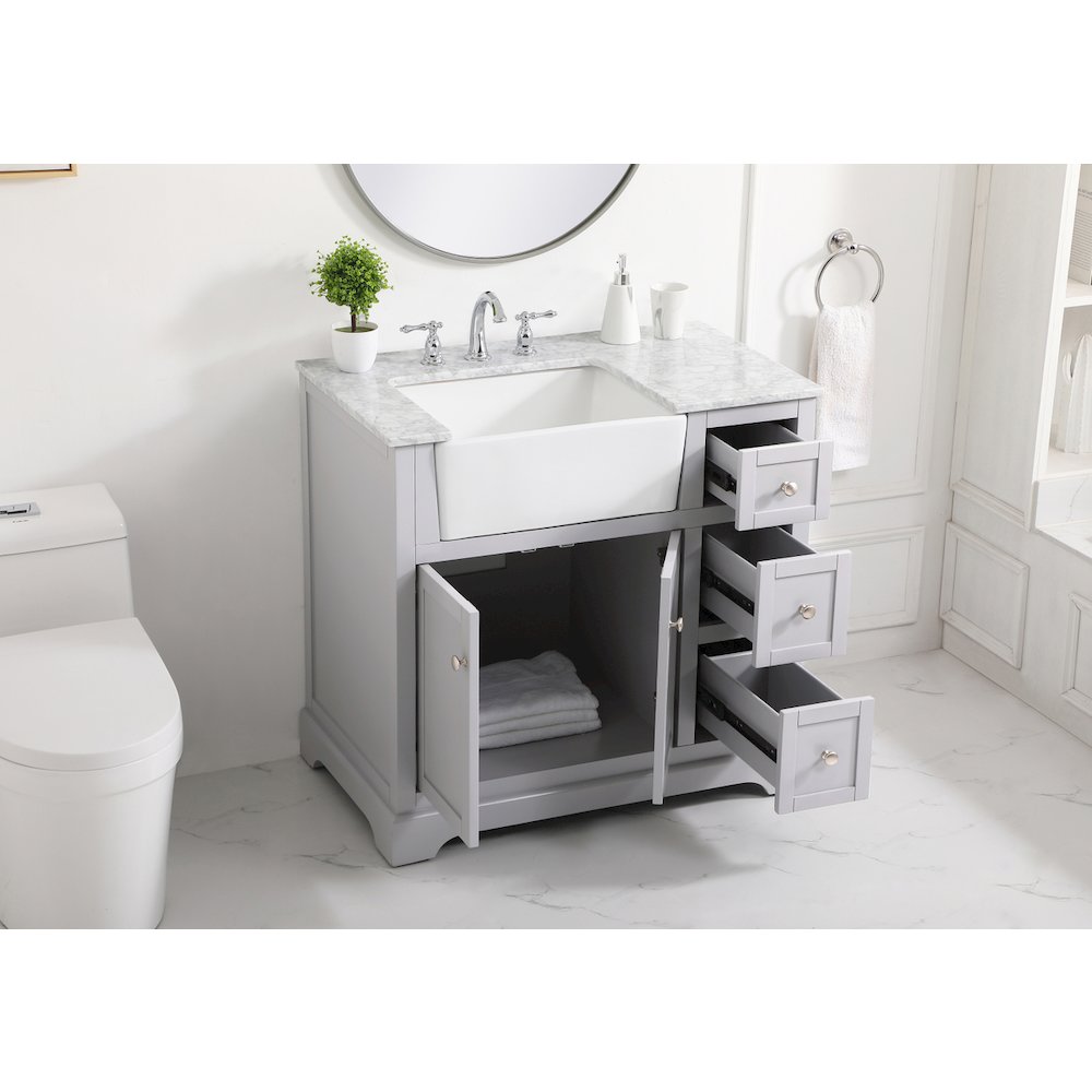 36 inch Single bathroom vanity in grey
