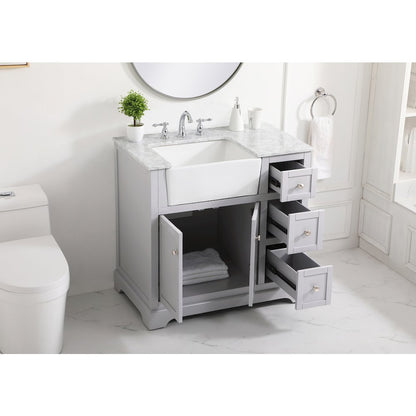 36 inch Single bathroom vanity in grey