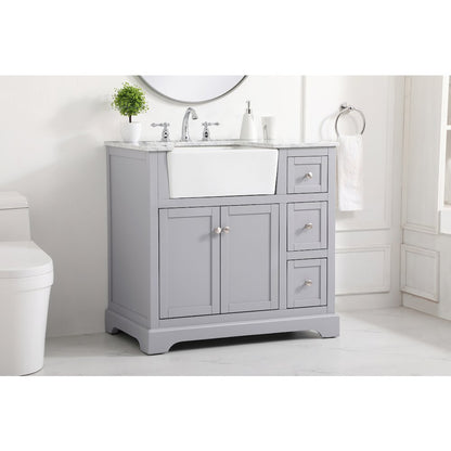 36 inch Single bathroom vanity in grey