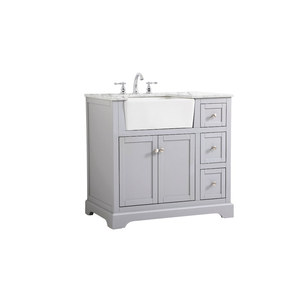 36 inch Single bathroom vanity in grey