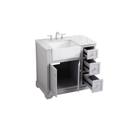 36 inch Single bathroom vanity in grey