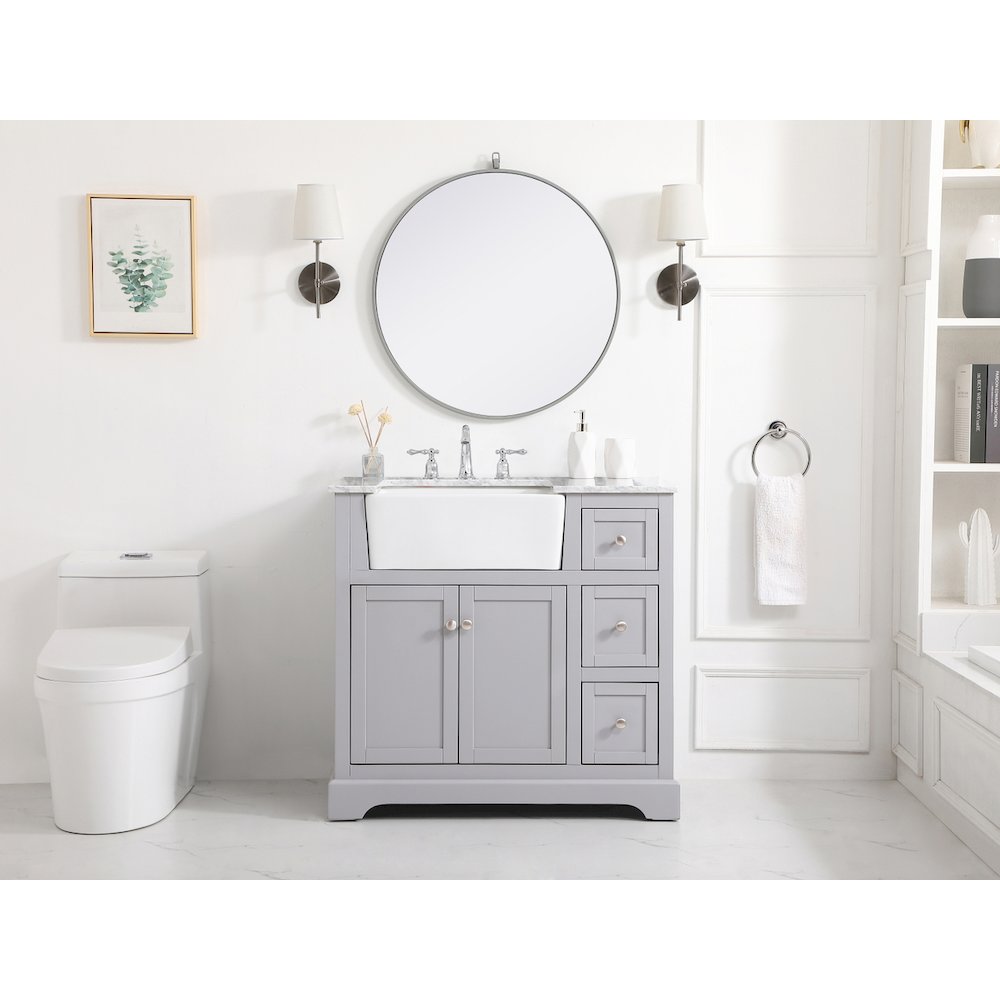 36 inch Single bathroom vanity in grey