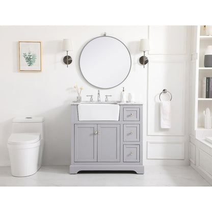 36 inch Single bathroom vanity in grey