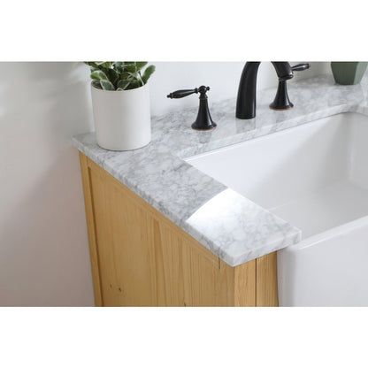 36 inch Single bathroom vanity in natural wood