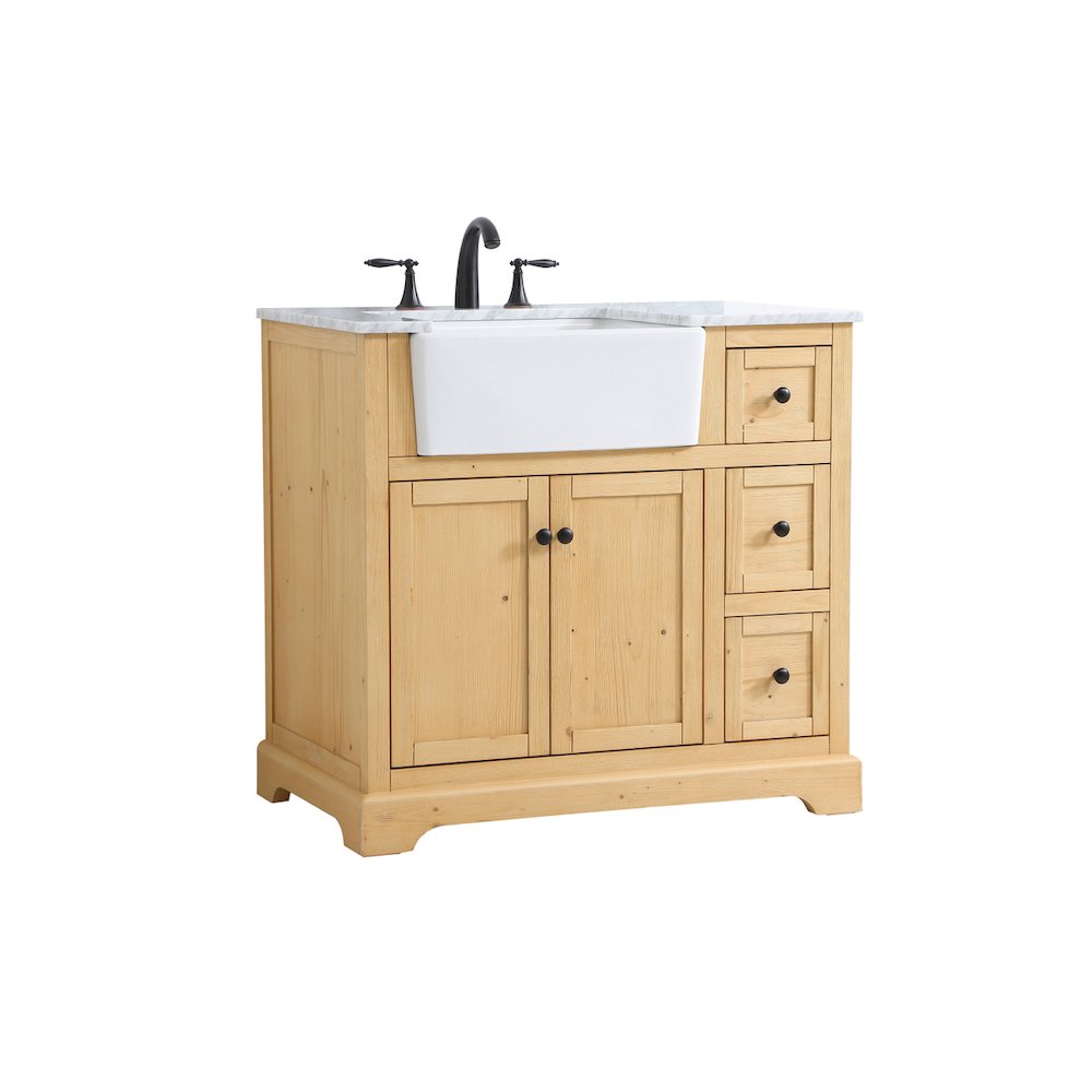 36 inch Single bathroom vanity in natural wood
