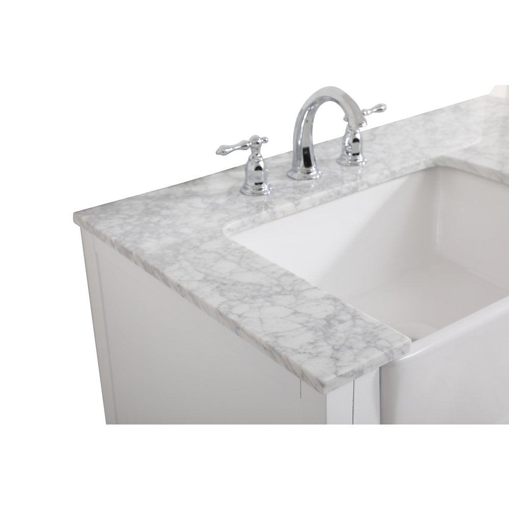 36 inch Single bathroom vanity in white
