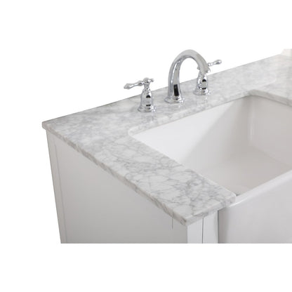 36 inch Single bathroom vanity in white