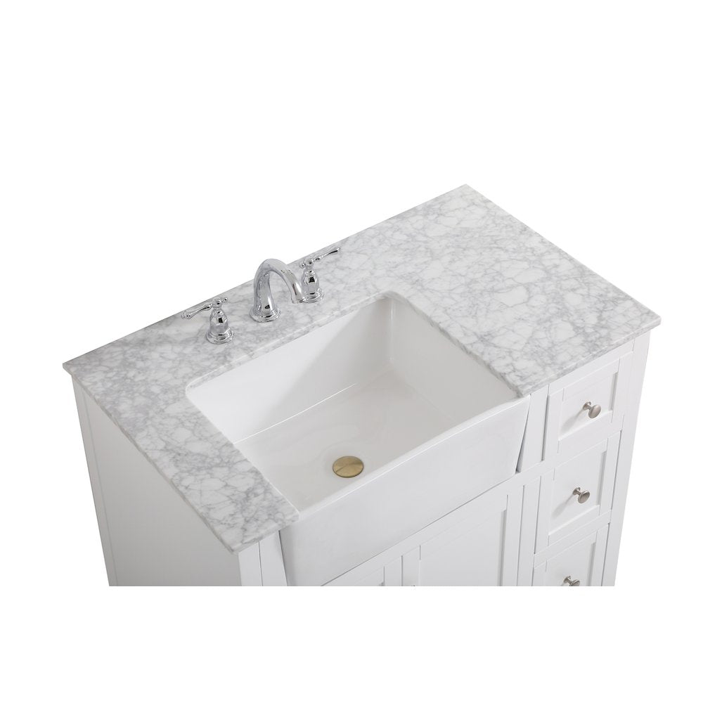 36 inch Single bathroom vanity in white