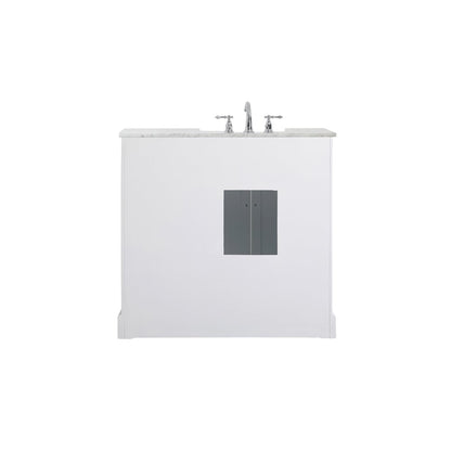 36 inch Single bathroom vanity in white