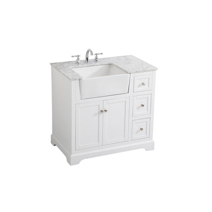 36 inch Single bathroom vanity in white